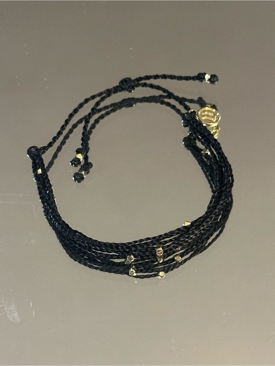 Pura Vida Jewelry - Black Braided Multi-Strand Women's Bracelet with Gold Accents